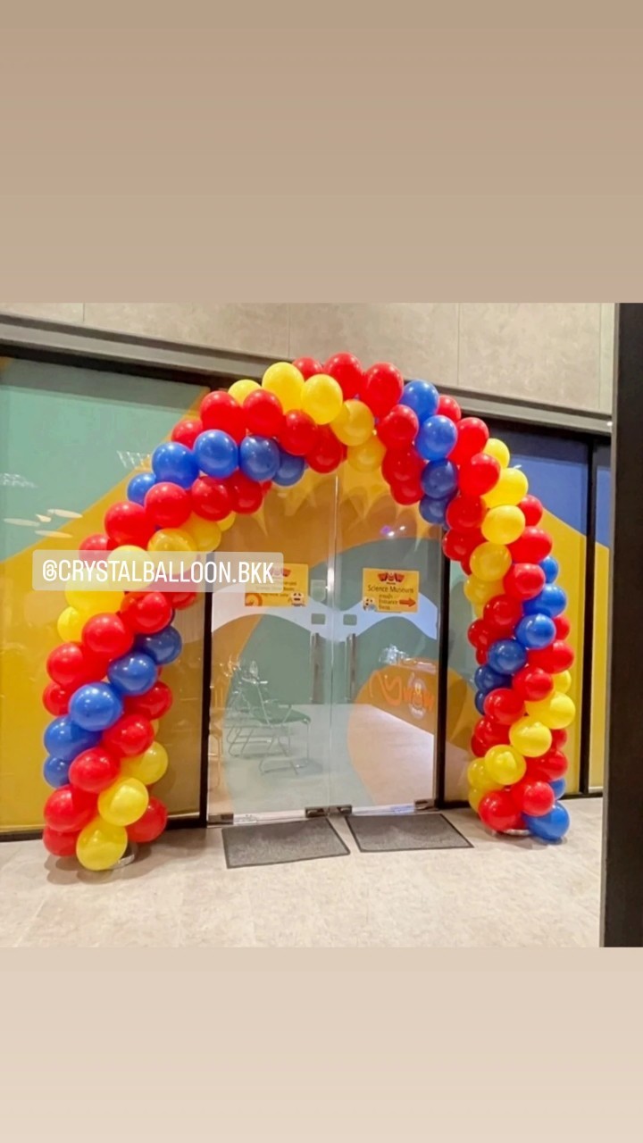 Organic Backdrop ซุ้มโค้ง เปิดงาน ขนาด กว้าง 2 เมตร สูง 2.5 เมตร Theme หลากสี พร้อมตกแต่ง สามารถเปลี่ยนสีลูกโป่งได้