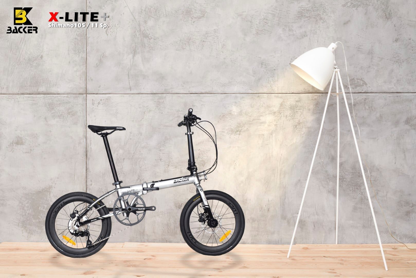 จักรยานพับได้ BACKER X-LITE PLUS วงล้อ 20 นิ้ว เฟรมอลู เกียร์ชิมาโน่ 105 mix 2021