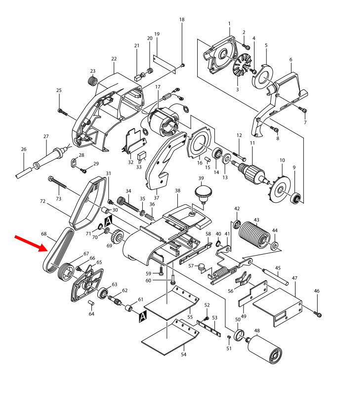 สายพาน เครื่องขัด Makita มากีต้า รุ่น 9401, 9402