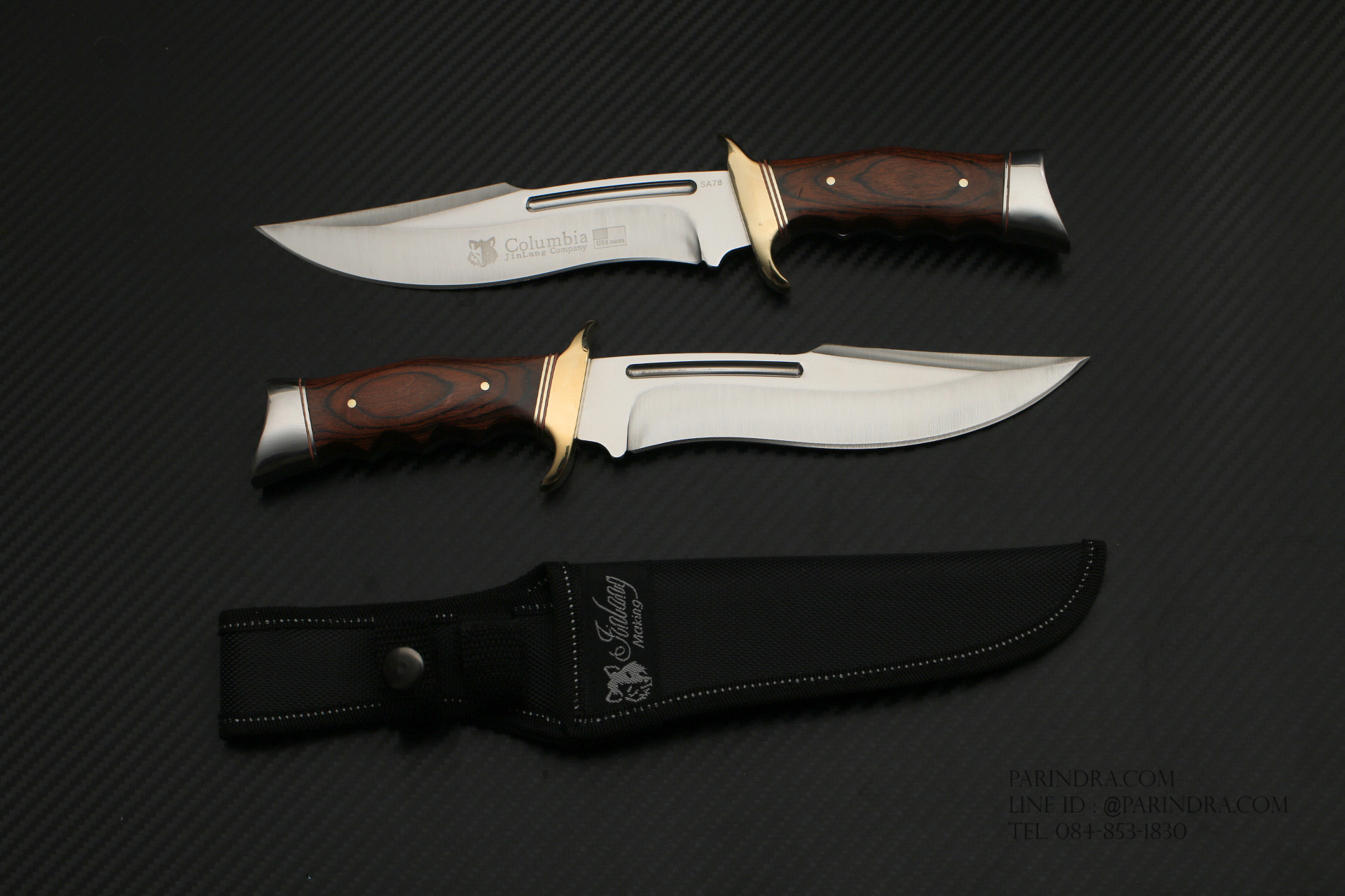 มีดเดินป่า COLUMBIA รุ่น SA78 ด้ามไม้ ทรงใบมีดสวย (ยอดนิยม)