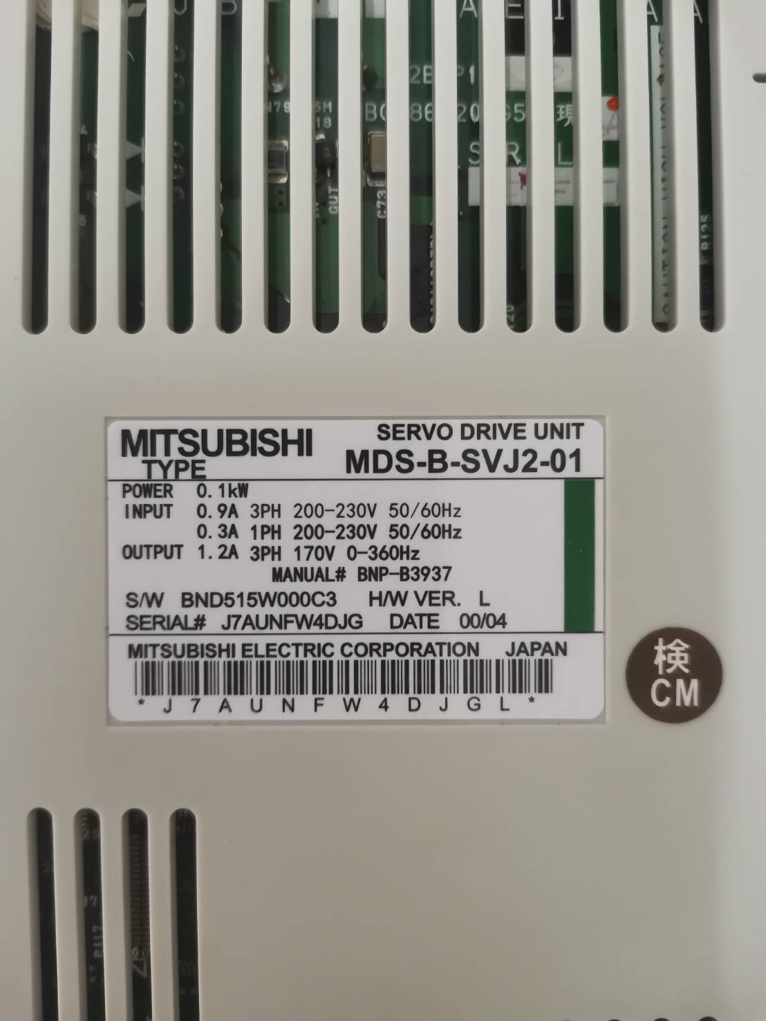 MDS-B-SVJ2-01 SERVO DRIVE " MITSUBISHI "