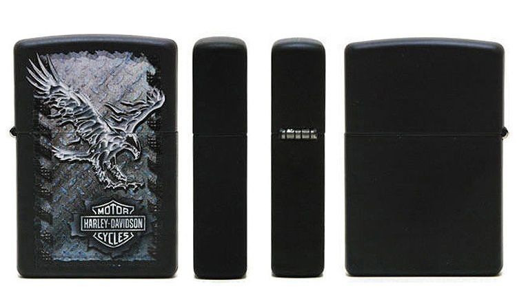 ไฟแช็ค Zippo แท้ "Harley Davidson - IRON Eagle Black Matte " #Zippo 28485 แท้นำเข้า 100%