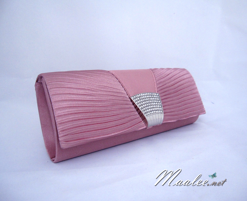 Sale พร้อมส่ง Evening Clutch กระเป๋าออกงาน สีชมพู