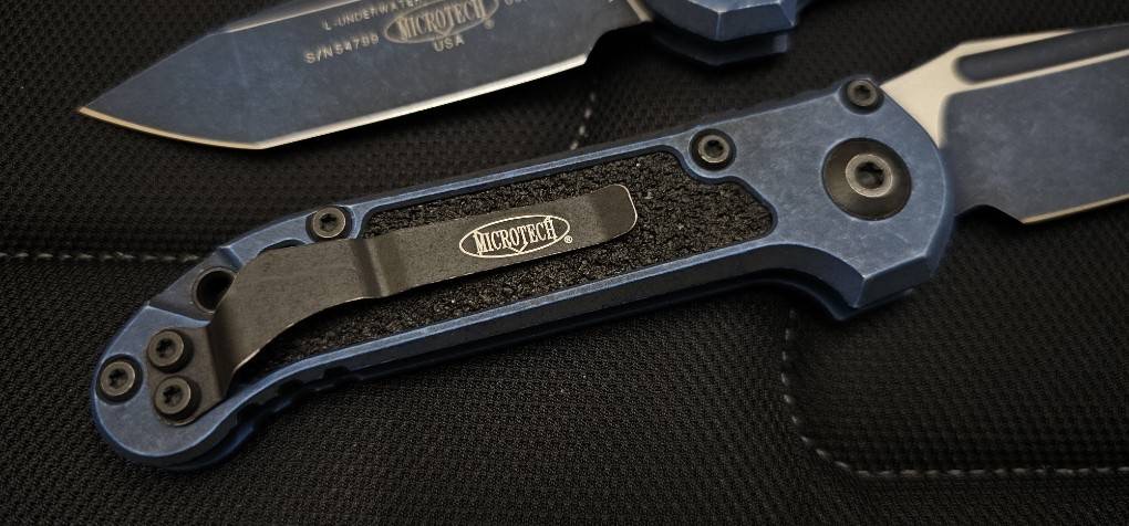 Microtech LUDT Gen III T/E Black Standard Weathered Blue