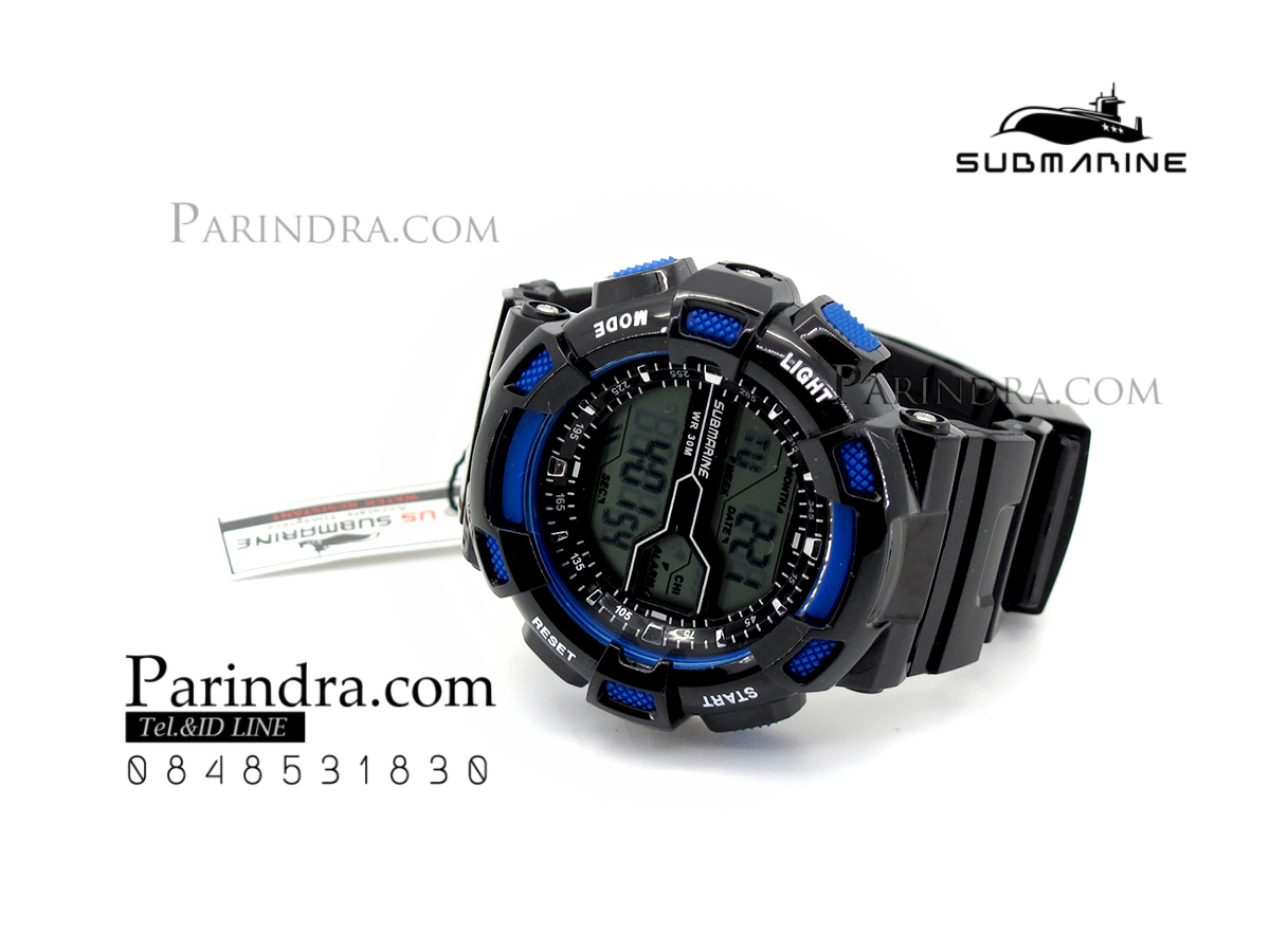 นาฬิกา US submarine รุ่น TP1311M ดำ-น้ำเงิน พื้นเทา