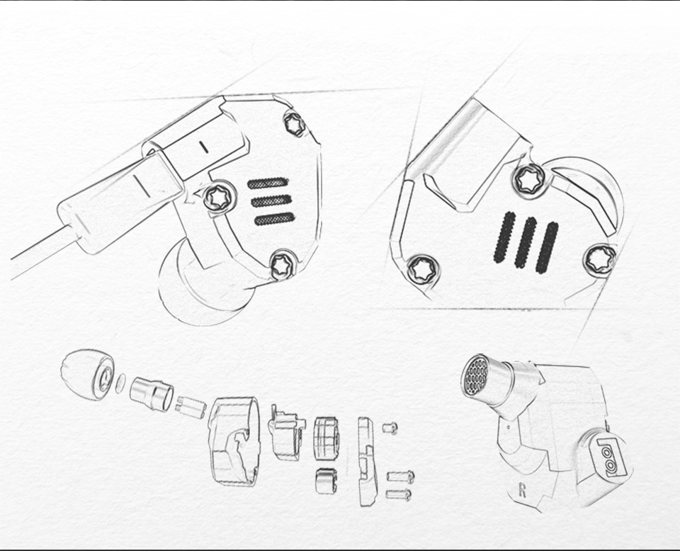ขาย KZ ZS6 หูฟัง Hybrid 4 ไดร์เวอร์ (2DD 2BA) บอดี้อลูมีเนียม ถอดสายได้