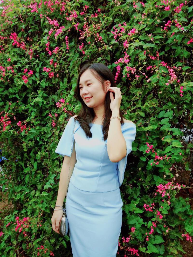 พร้อมส่ง ชุดออกงาน แบบเรียบหรู ปาดไหล่ สีชมพู บานเย็น ใส่ได้ทั้งงานเช้า งานเย็น