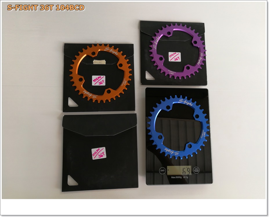 เฉพาะใบจาน S-Fight Colorful Chainring ,104 BCD ,ขนาด 32T,34T ,36T (รองรับ 7-11สปีด) S334