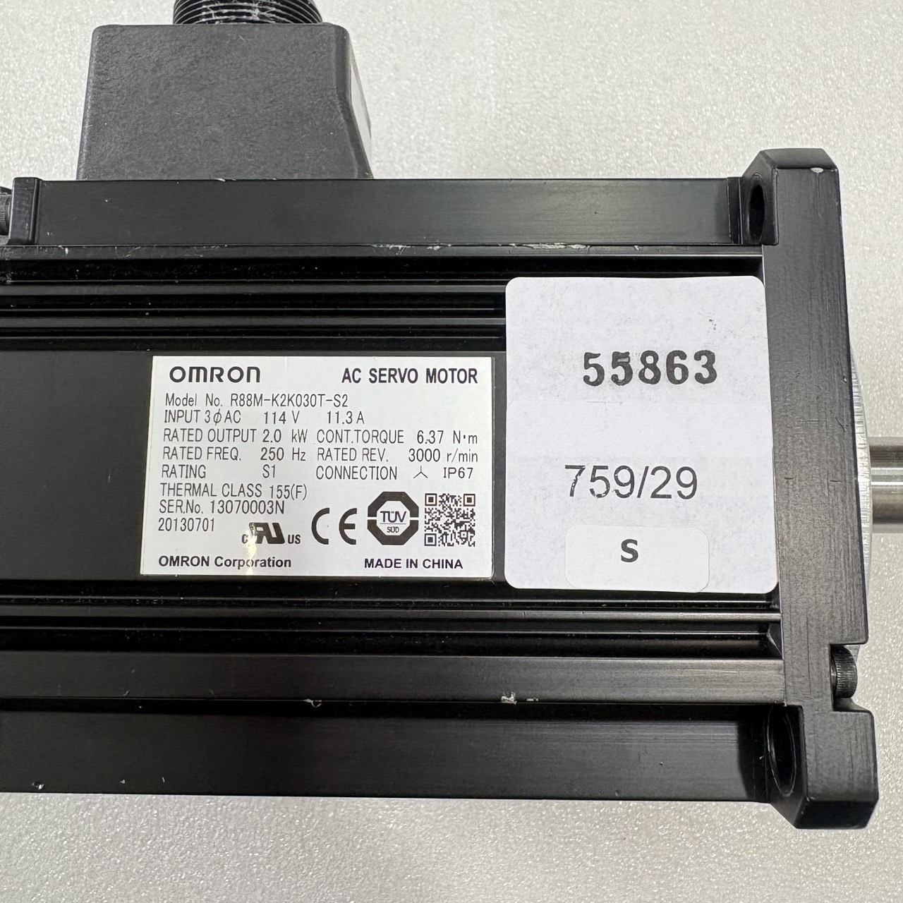 R88M-K2K030T-S2 SERVO MOTOR " OMRON "