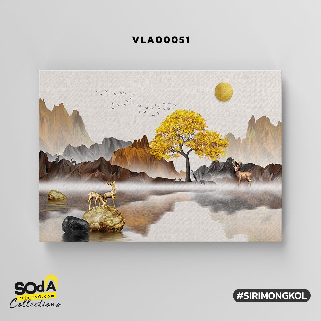 ภาพตกแต่งบ้านสำเร็จรูป Golden Deer Collection The Marvelous Deer รหัส VLA00051 #GoldenDeer #SIRIMONGKOL #ภาพมงคล #SOdACollction