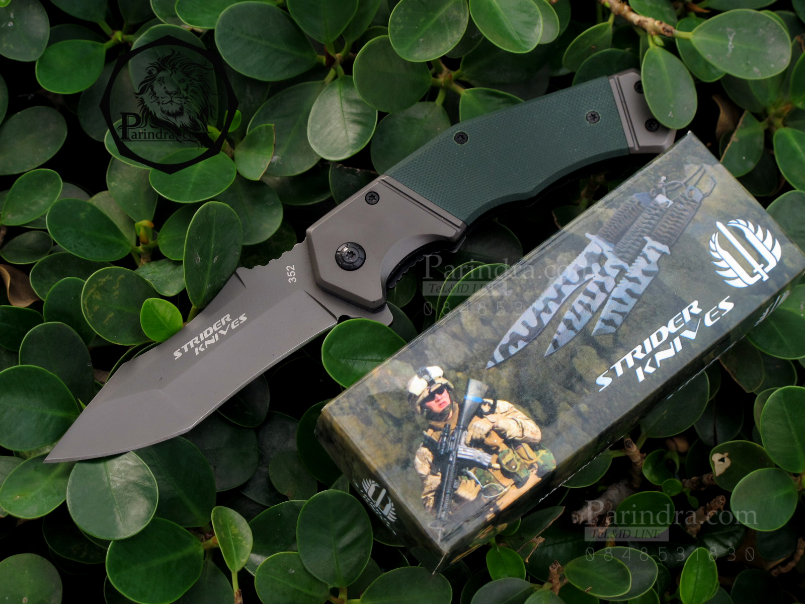 มีดพับ STRIDER รุ่น 352 Green Beret ด้ามลายเขียวทหาร (OEM)