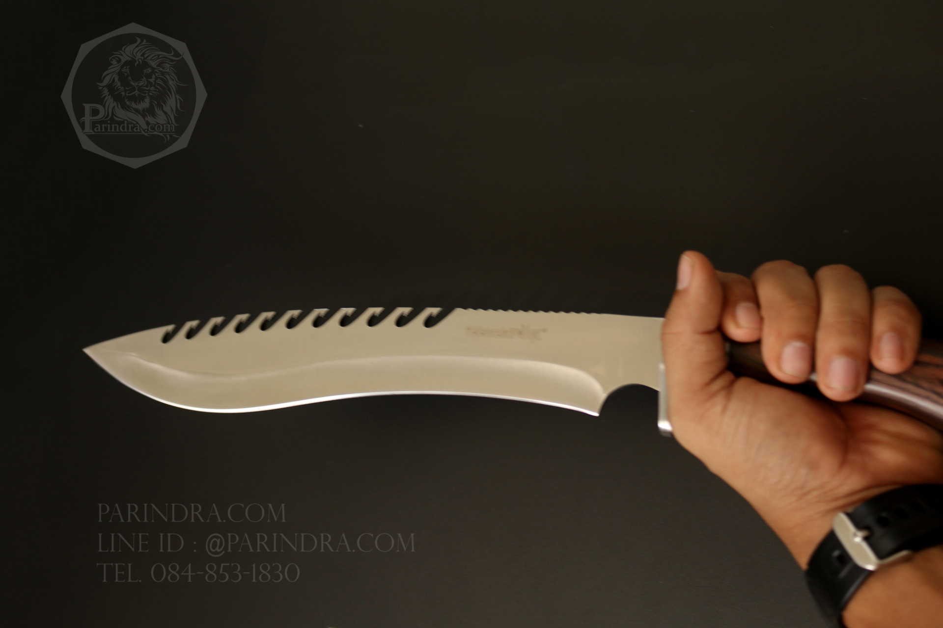 มีดใบตาย Blackfox Black FOX สันมีดหยัก ขนาด 17 นิ้ว มีดเดินป่าทรงกรูข่า Kukri