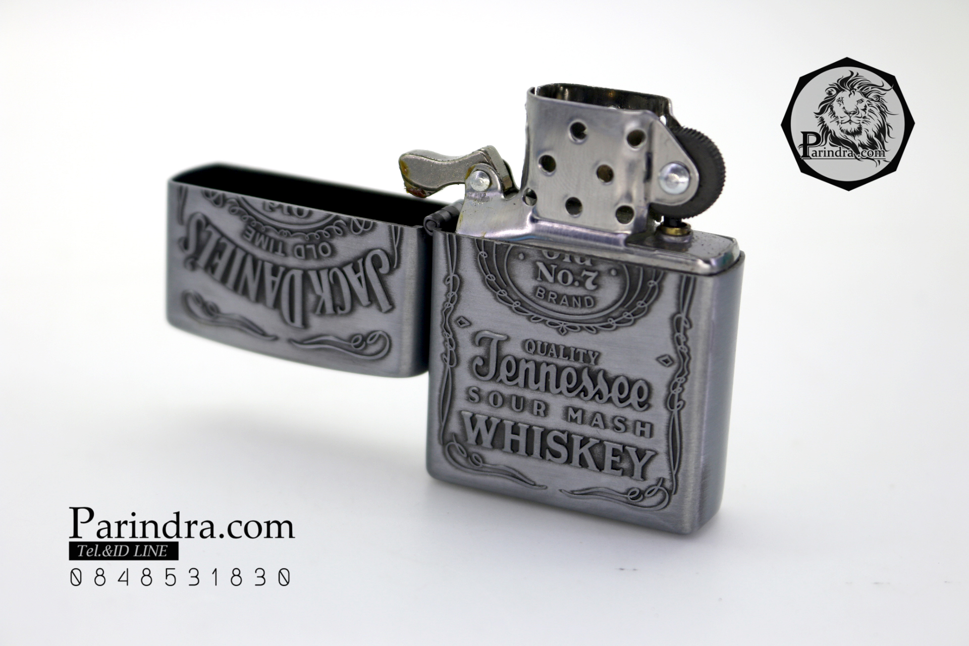 ไฟแช็ค ลาย สุรายี่ห้อ Jack Daniel's Jennessee Whisky สีเทา