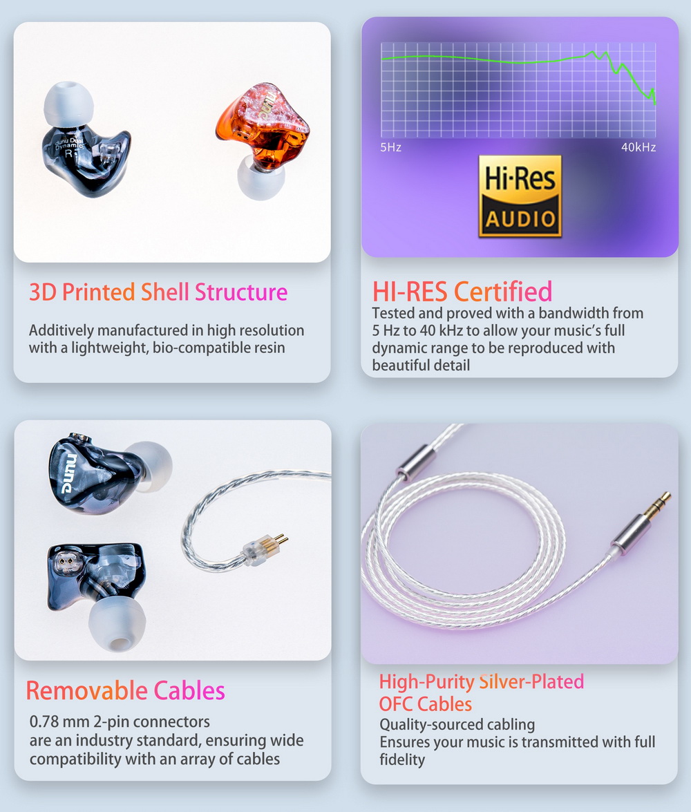 ขาย DUNU DM-480 หูฟัง 2 Dynamic ไดรเวอร์ แบบพิเศษ รองรับ Hi-Res