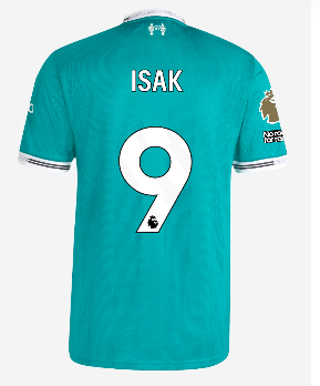 เสื้อลิเวอร์พูล 2025 2026 ชุดที่3 เวอร์ชั่นนักเตะ ISAK 9 อาร์มทอง No Room ของแท้