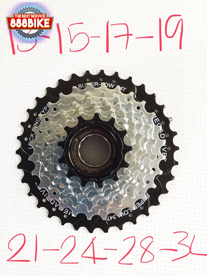 เฟืองหลังแบบเกลียว SUNRACE 8 SPEEDS MTB 13-34T MFM56.8CV0