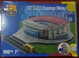 โมเดลสนามฟุตบอล 3D จิ๊กซอว์ สโมสรบาร์เซโลน่า - สนามคัมป์ นู ใหม่ / BARCELONA Football Club 3D Jigsaw/Puzzle Football Stadium Model - CAMP NOU Stadium NEW