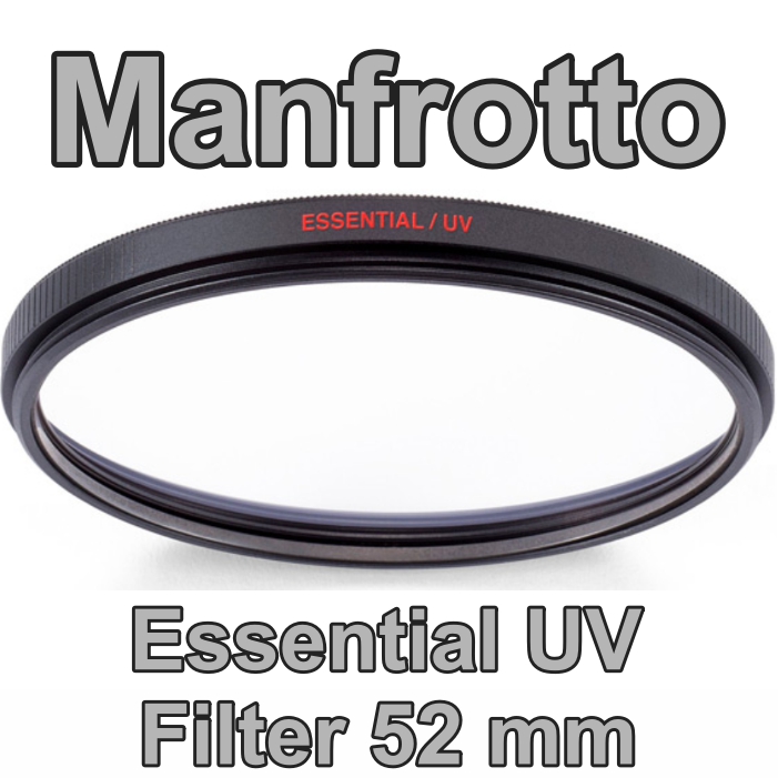 Manfrotto Essential UV Filter 52 mm ฟิลเตอร์สำหรับช่วยตัดแสง UV และป้องกันหน้าเลนส์ กันน้ำ เคลือบ multicoat 8 ชั้น แสงส่องผ่านได้ 99% ผลิตญี่ปุ่นประกันศูนย์ 5 ปี