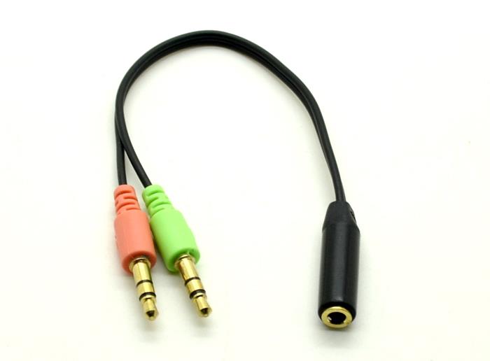 ขาย สายแปลง หูฟังมือถือ ให้ใช้กับ PC หรือ Notebook แบบ 3.5mm รองรับไมค์โครโฟน
