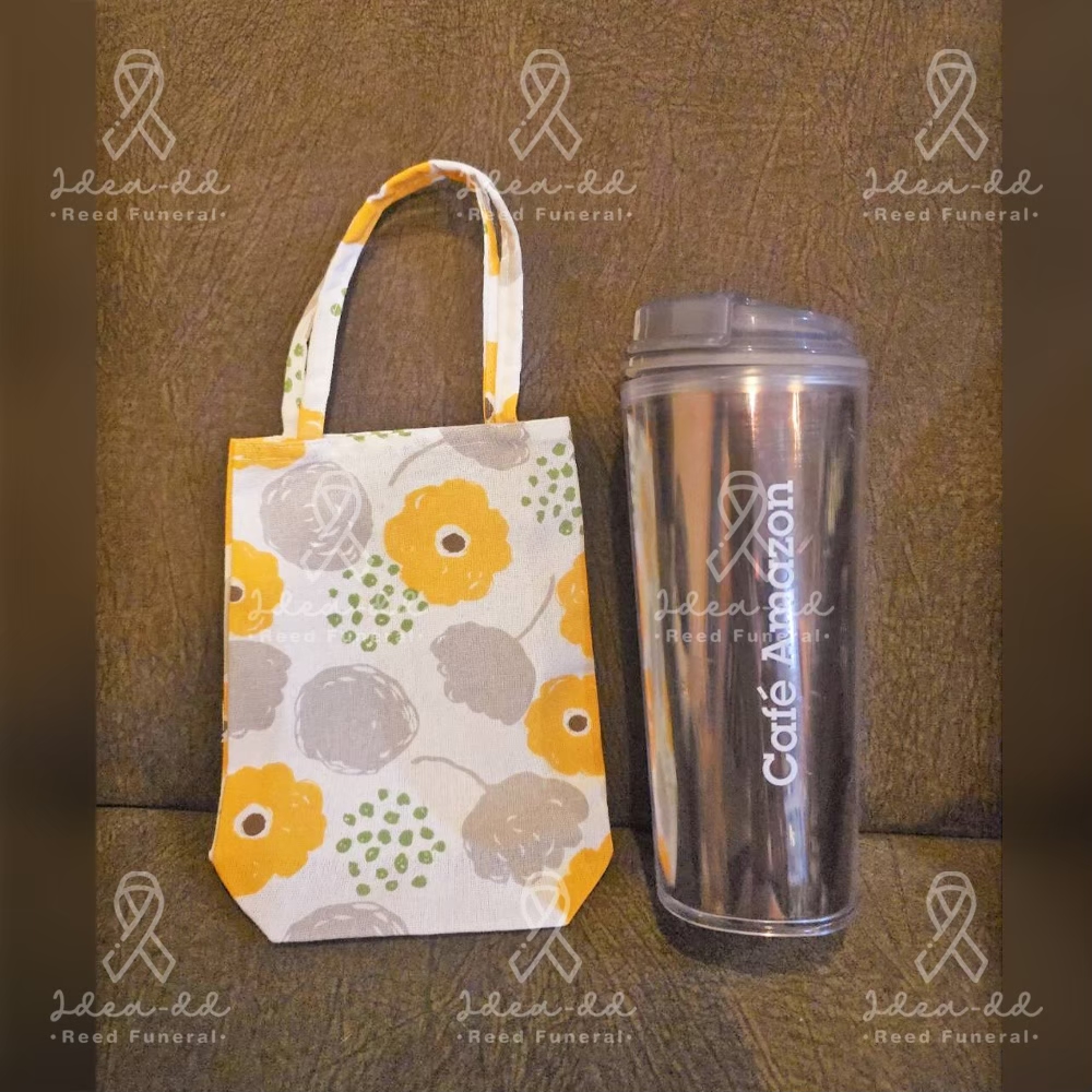 ของชำร่วย กระเป๋าใส่แก้วน้ำผ้าฝ้าย