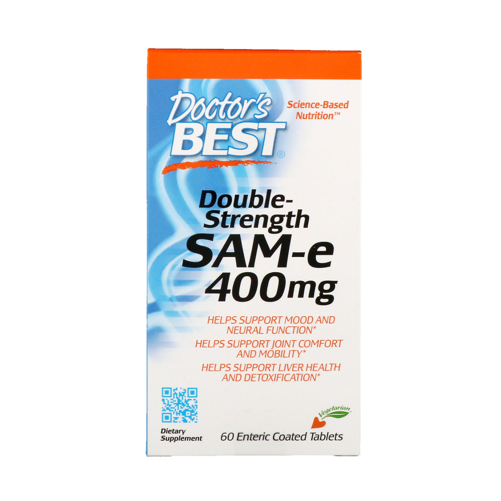 Doctor's Best, SAMe 400, 60 Enteric Coated Tablets