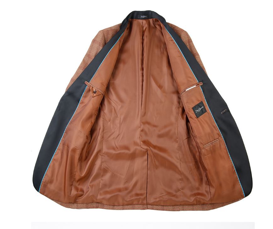 Pre-order ชุดสูทชาย ลายสก็อตสีเทาปกดำ รุ่นยอดฮิต