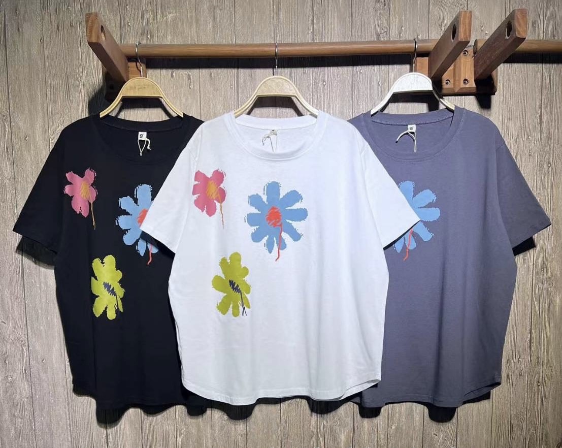 เสื้อยืดสกรีนลายดอกไม้ 9am
