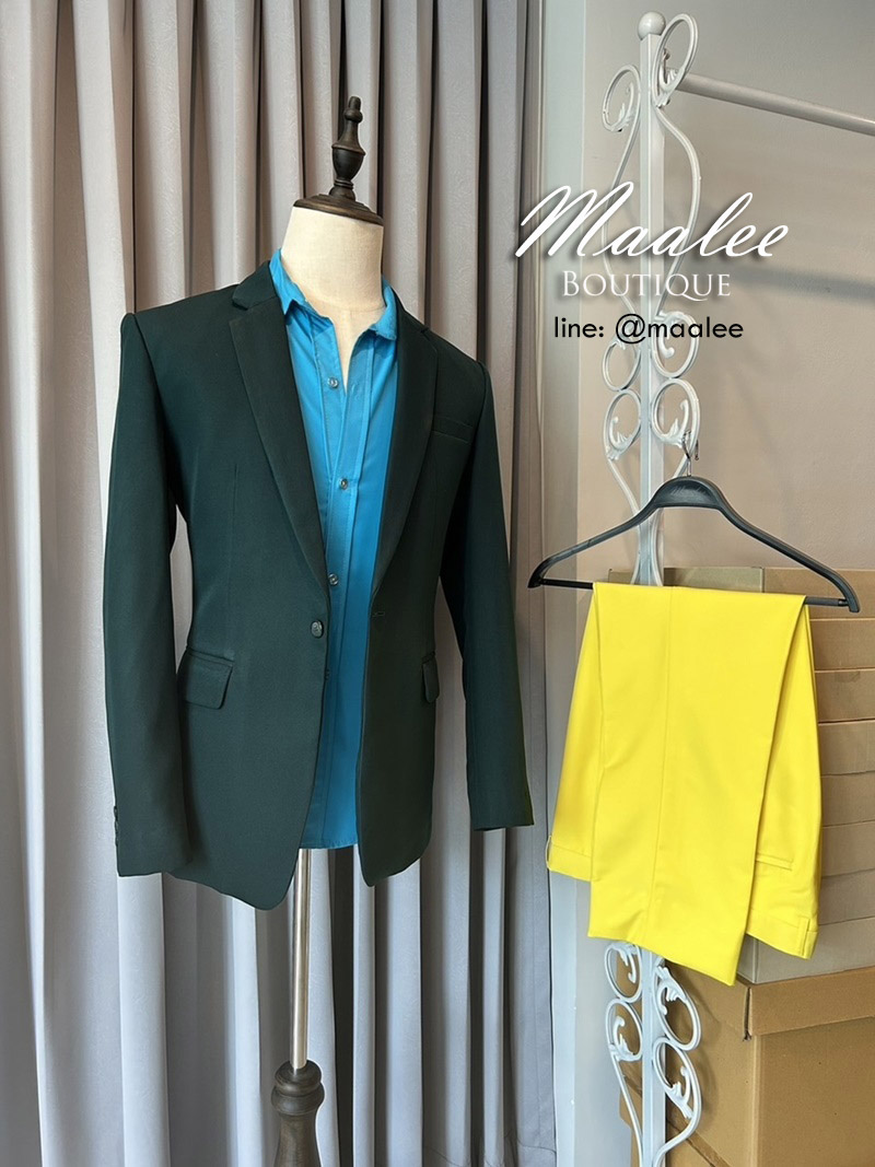 พร้อมเช่า ชุดสูทชาย แฟชั่น Set คละสี
