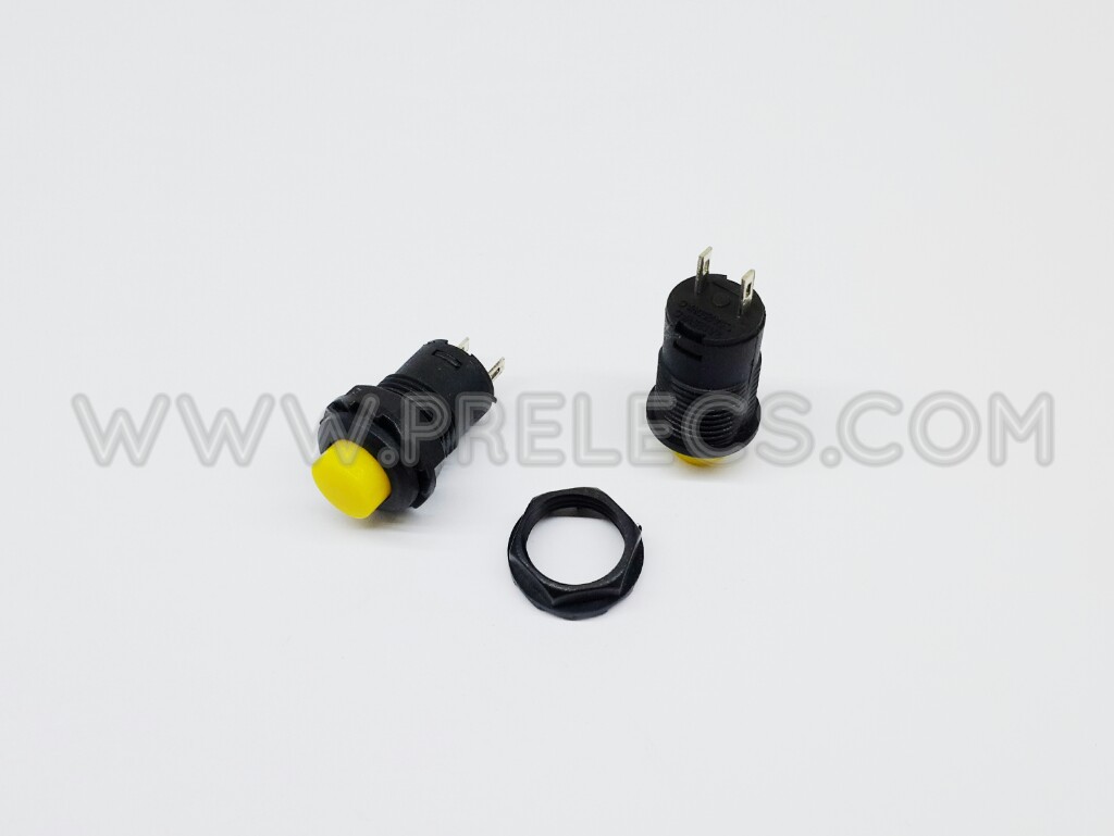 Push button switch กดติดกดดับ สีเหลือง