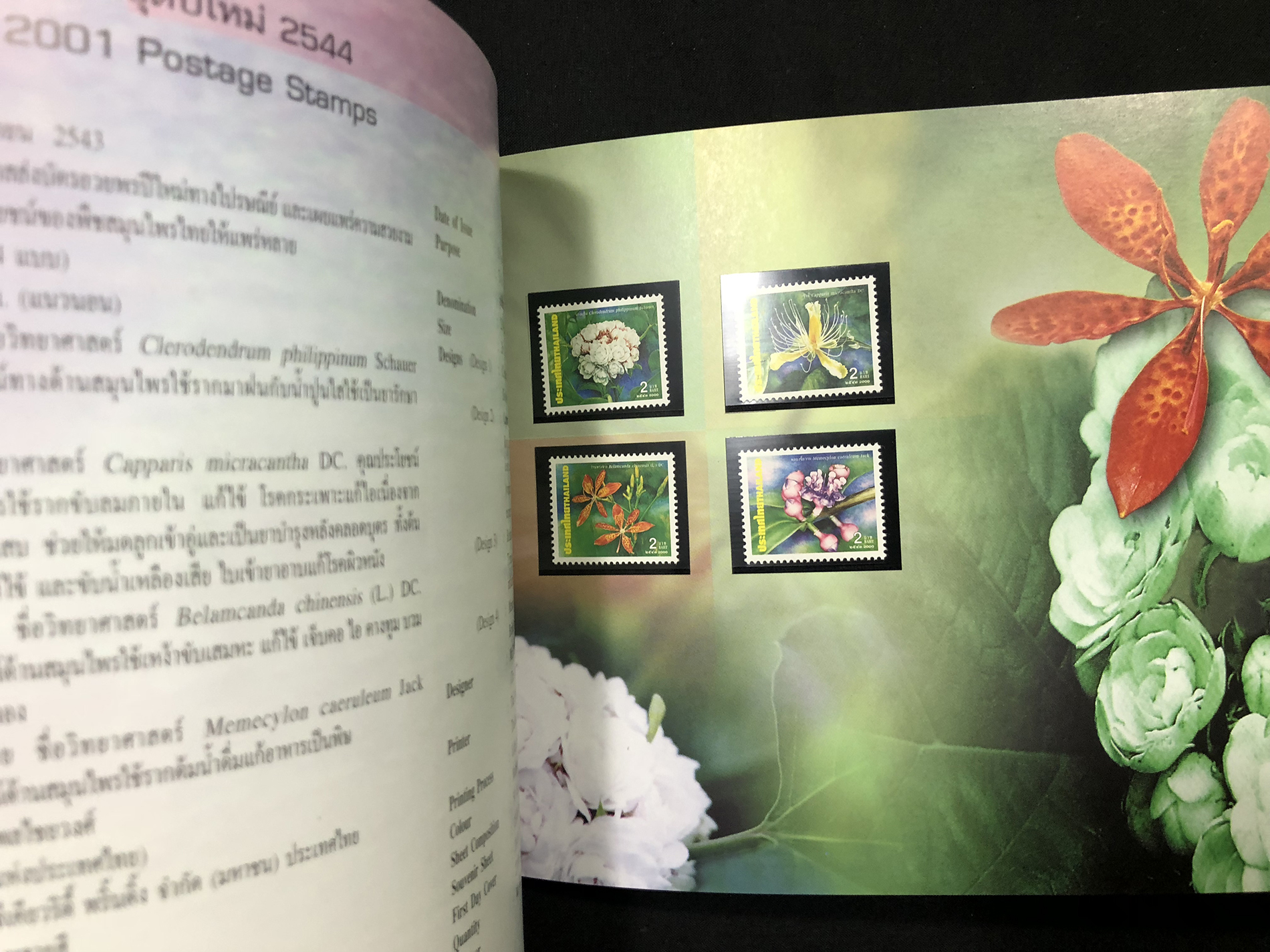 สมุดตราไปรษณียากรไทย ประจำปี 2543