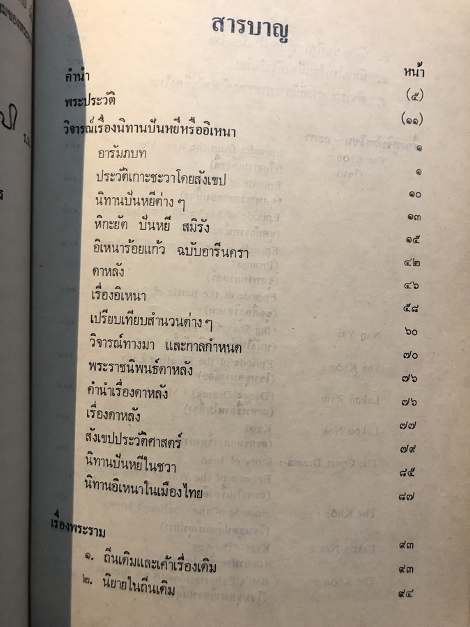 เรื่องวิจารณ์นิทานปันหยีหรืออิเหนา เรื่องพระราม และ สูจิบัตรโขน - ละคร ( ภาษาอังกฤษ ) พระนิพนธ์ของ พระวรวงศ์เธอ กรมหมื่นพิทยาลาภพฤฒิยากร