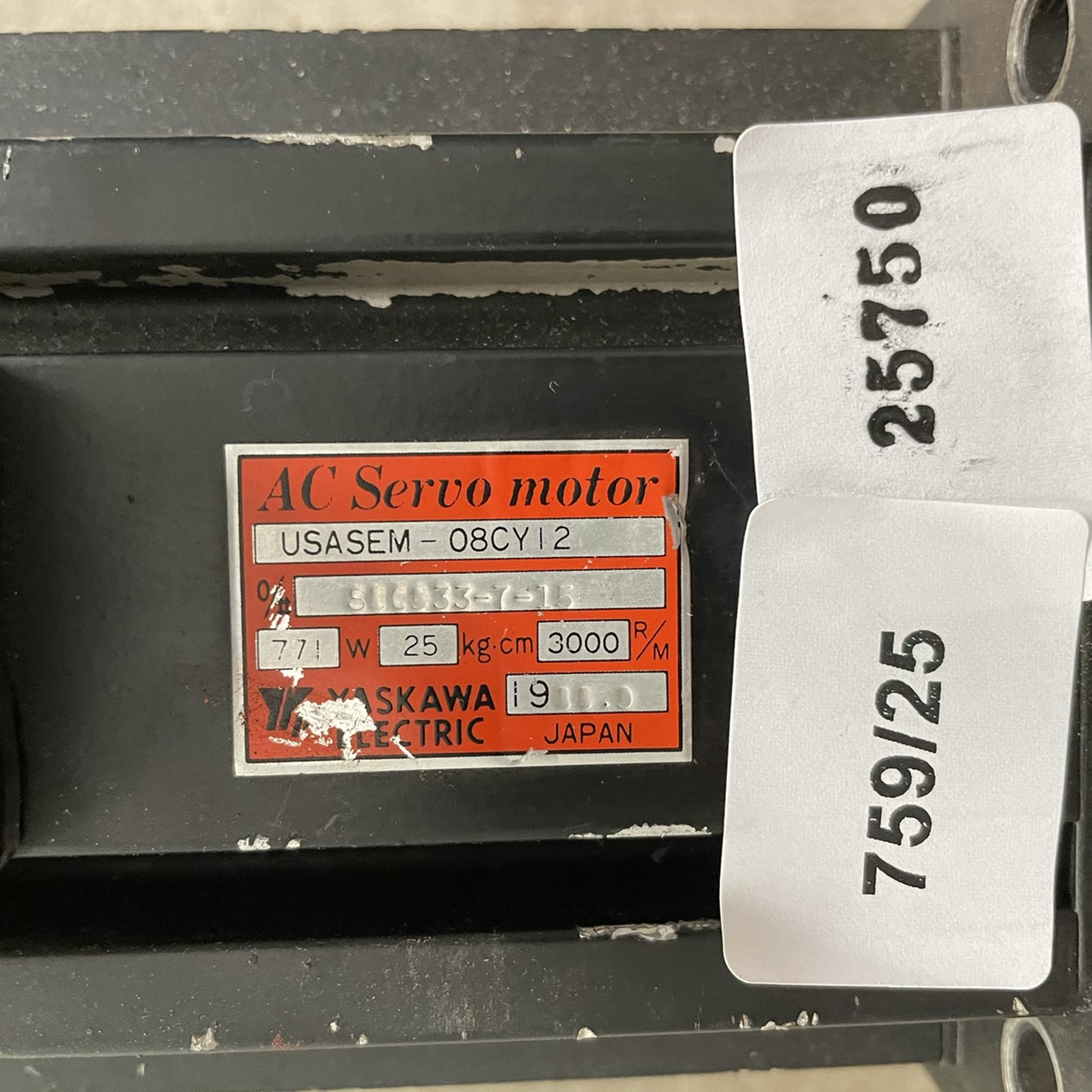 USASEM-08CY12 SERVO MOTOR " YASKAWA "