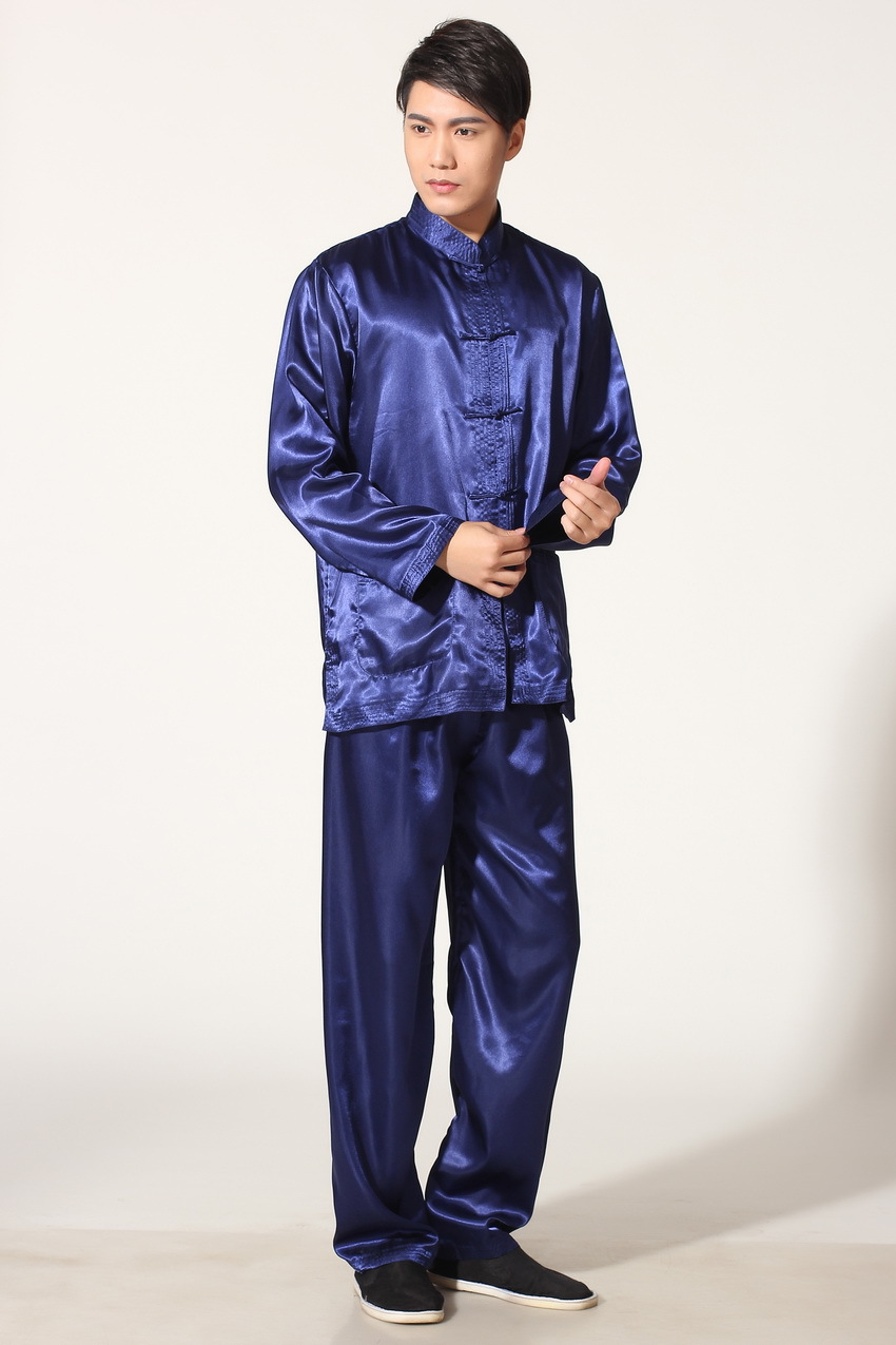 Pre-order ชุดจีนชาย แขนยาว สีน้ำเงิน