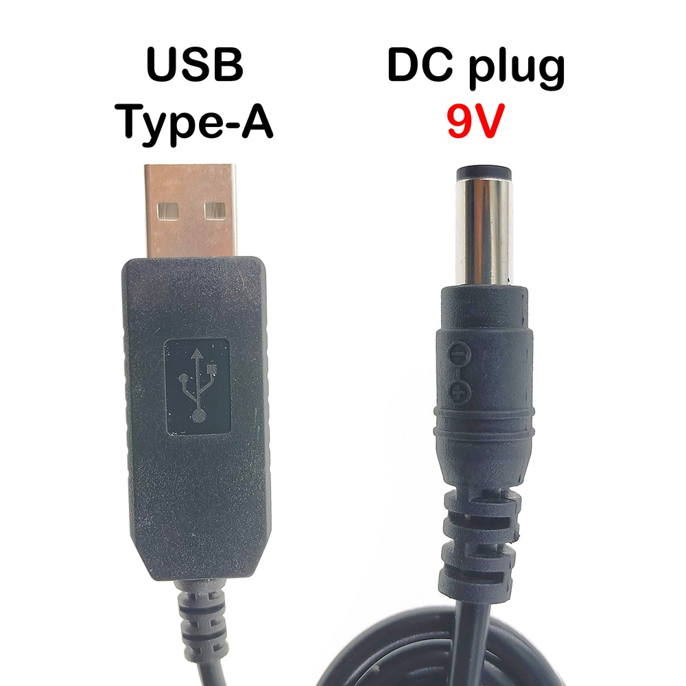 สาย USB เพิ่มแรงดัน เอาต์พุต 9V หัว DC