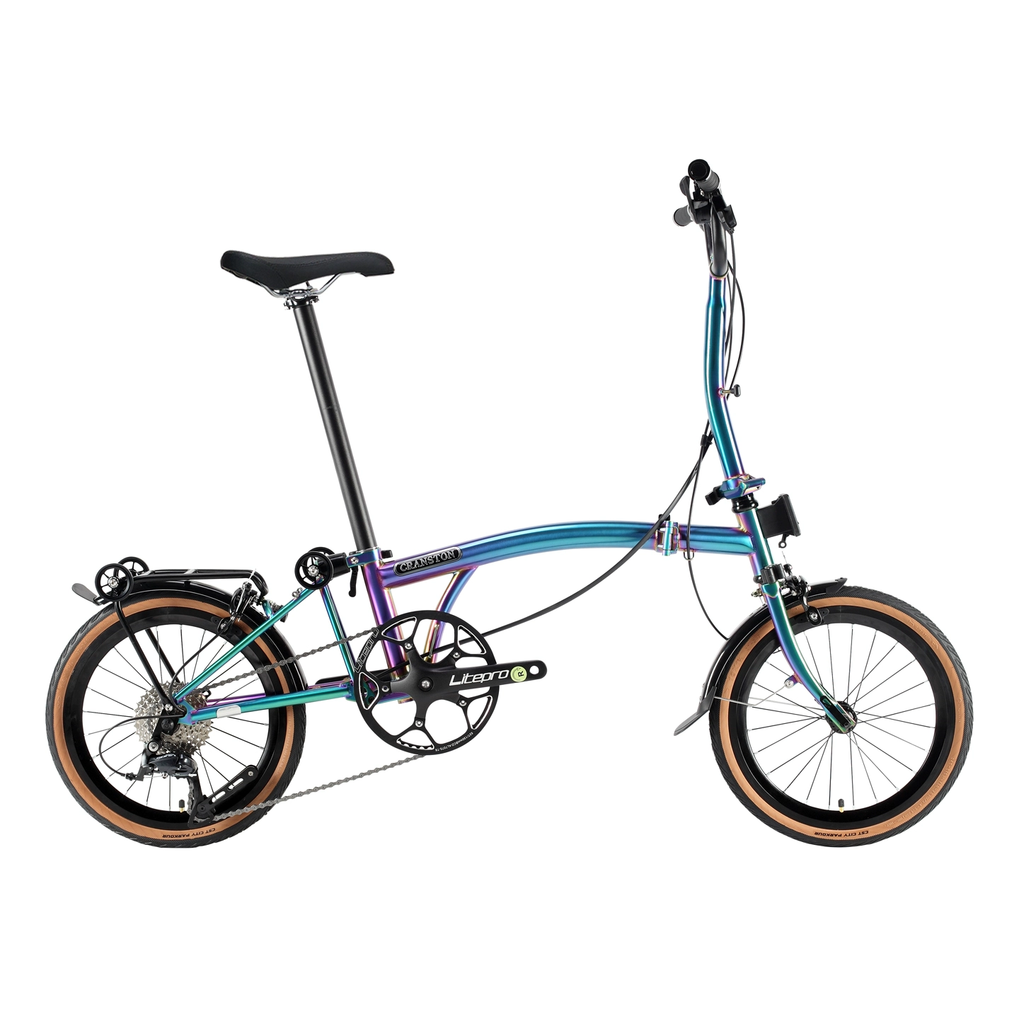 จักรยานพับ Cranston R9 16 นิ้ว 9 สปีด น้ำหนักเบา 12.5kg พับ 3 ทบ ดีไซน์เรโทร 16 สี — ปั่นในเมือง ปั่นไปทำงาน สะดวกพกพา