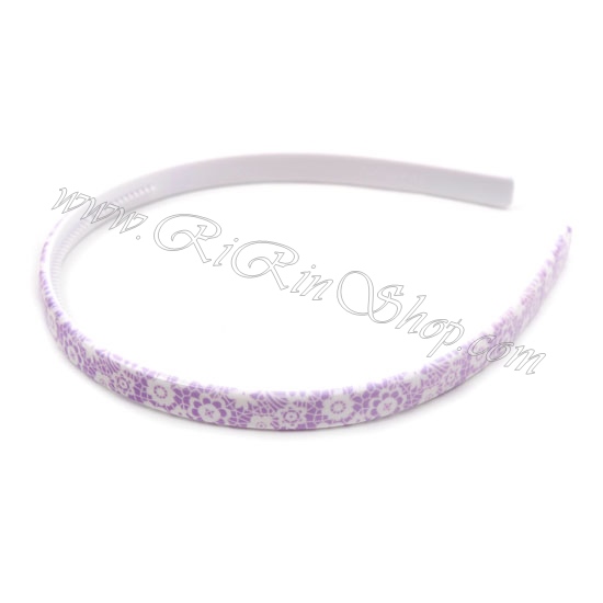 Aznavour ที่คาดผมเซลลูโลสลายดอกไม้น่ารัก ( Light violet )