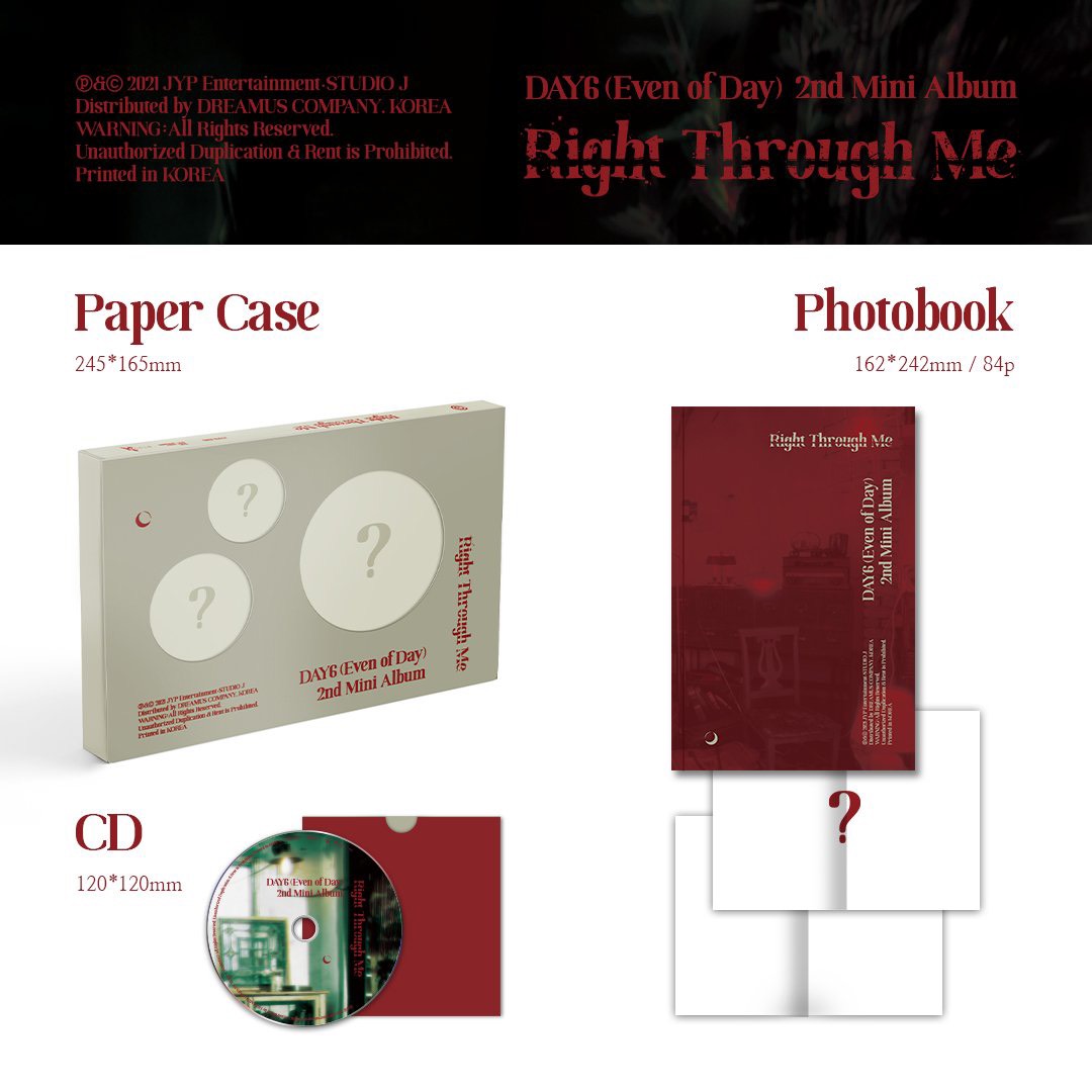 อัลบั้ม #DAY6 (Even Of Day) 2nd mini album "Right Through Me"