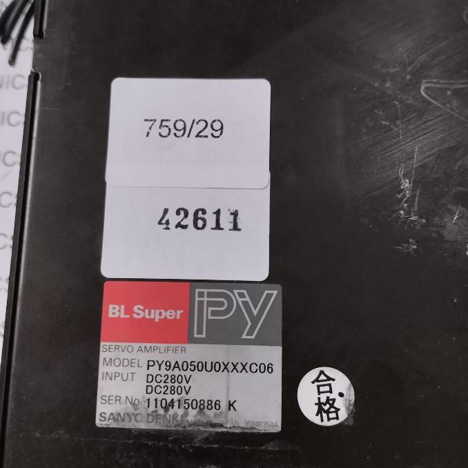 PY9A050U0XXXC06 SERVO DRIVE " SANYO DENKI "
