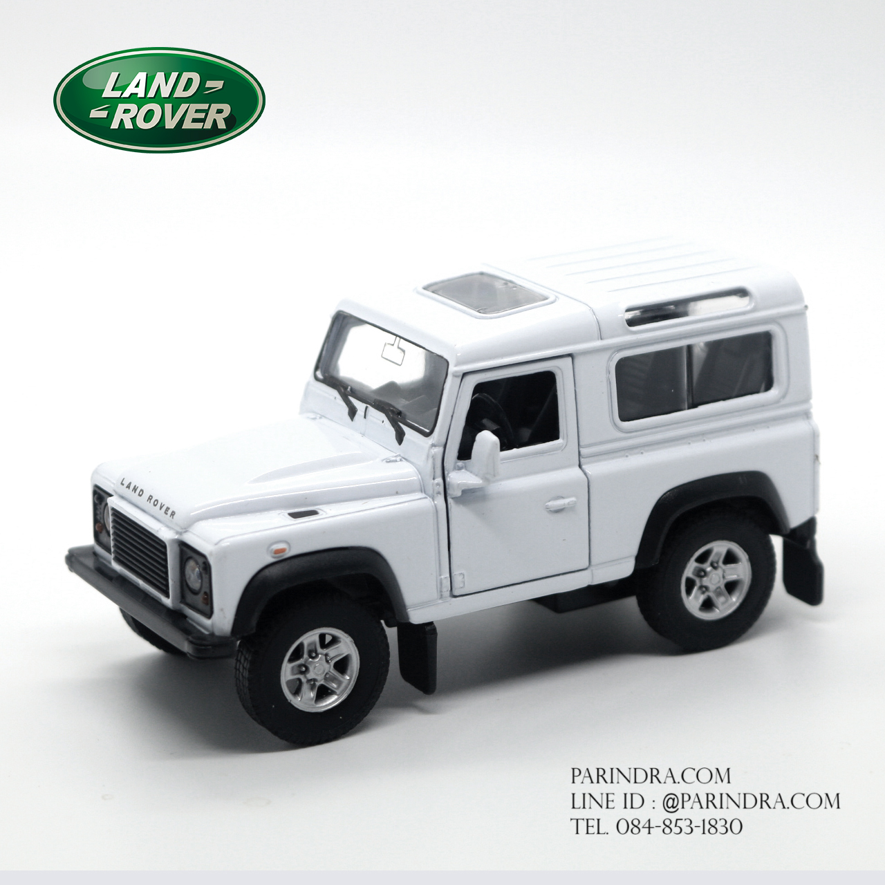 โมเดลรถเหล็ก รถ SUV Land Rover Defender สีขาว