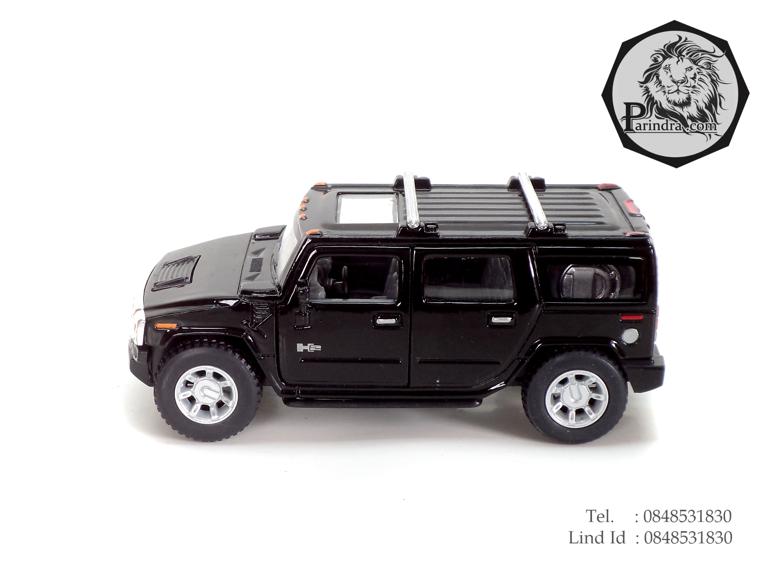 โมเดลรถเหล็ก รถ HUMMER s2 HUV 2008 อัตราส่วน 1: 40 สีดำ
