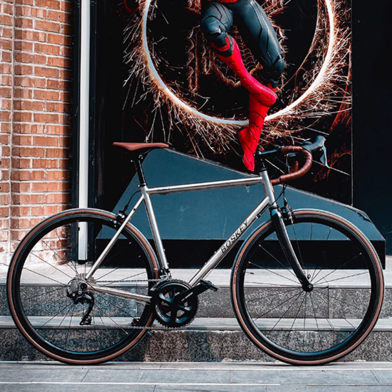 BOSKEY Shuttler Ti 2025 | จักรยานไทเทเนียม ชุดเกียร์ Shimano 105 R7000 ล้อคาร์บอน ยาง Continental Ultrasport