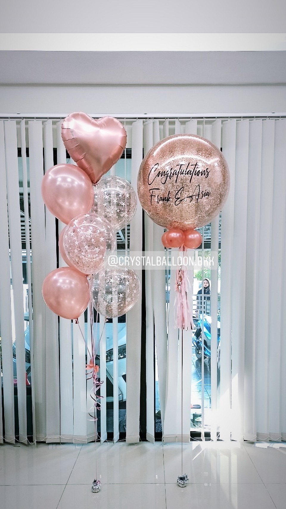 ลูกโป่ง แสดงความยินดี Bubble ขนาด 24" พร้อม ช่อลูกโป่ง ฟอยล์หัวใจ 18" 1 ช่อ,ลูกโป่งใสลายดาว ใส่กลิตเตอร์ พร้อมตกเเต่ง สามารถเปลี่ยนสีลูกโป่ง/เปลี่ยยนข้อความ/เปลี่ยนขนาดได้