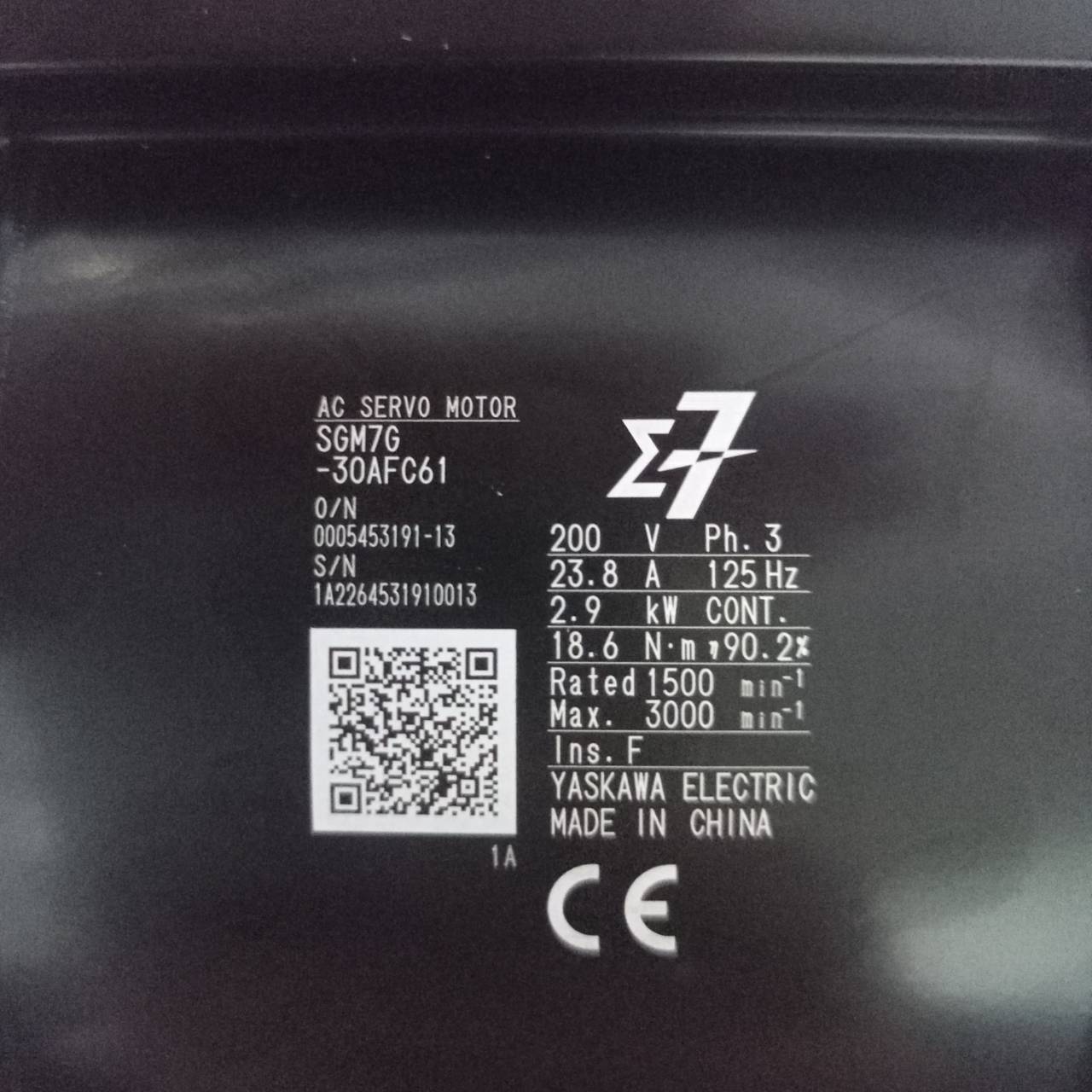 SGM7G-30AFC61 SERVO MOTOR " YASKAWA "