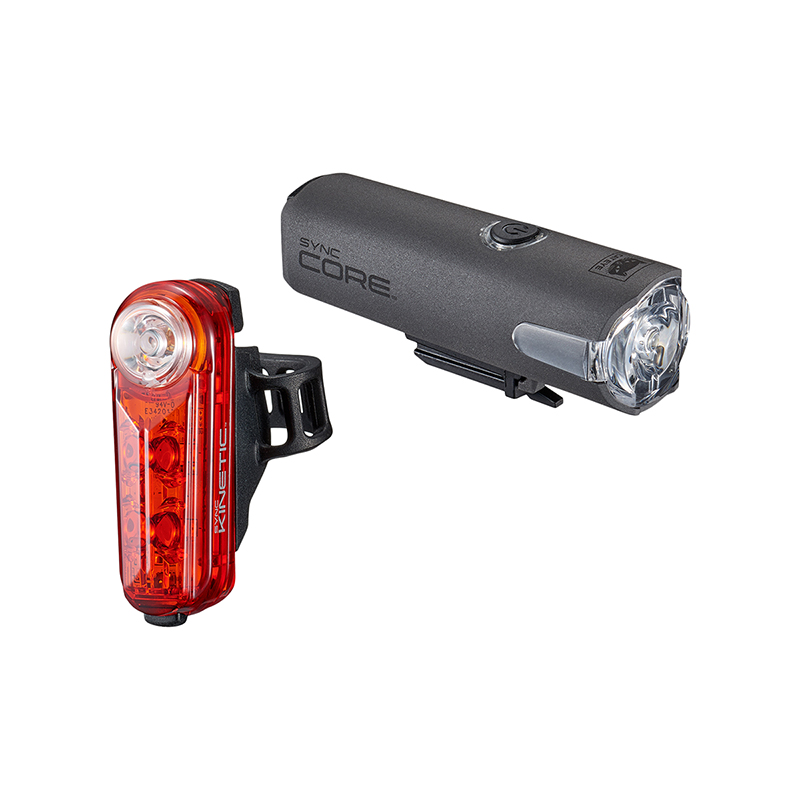 CATEYE ชุดไฟหน้า/ไฟท้าย SYNCCORE+SYNCKINETIC, HL-NW100RC+TL-NW100K, ไฟหน้า+ไฟท้าย
