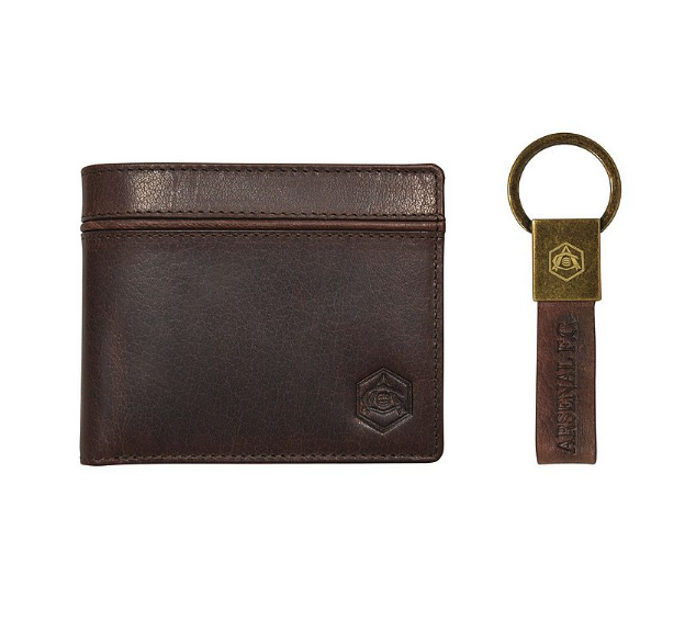 กระเป๋าสตางค์พวงกุญแจอาร์เซนอล Heritage Leather Wallet & Keyring ของแท้