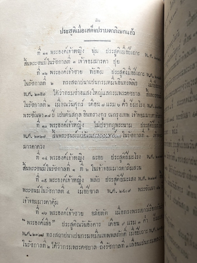 ราชสกุลวงศ์ พระนามเจ้าฟ้าแลพระองค์เจ้าในกรุงรัตนโกสินทร อนุสรณ์ พระเจ้าวรวงศ์เธอ พระองค์เจ้าปรียชาติสุขุมพันธุ์