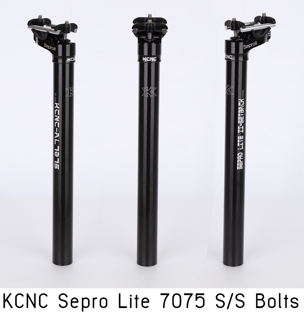 หลักอาน KCNC Sepro Lite 7075 S/S Bolts หลักอานเยื้องหลังจาก KCNC 27.2 30.9 31.6