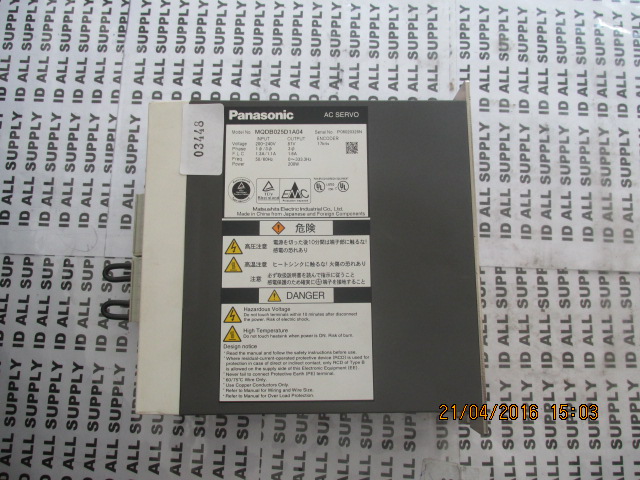 SERVO DRIVE “ PANASONIC ” รุ่น MQDB025D1A04