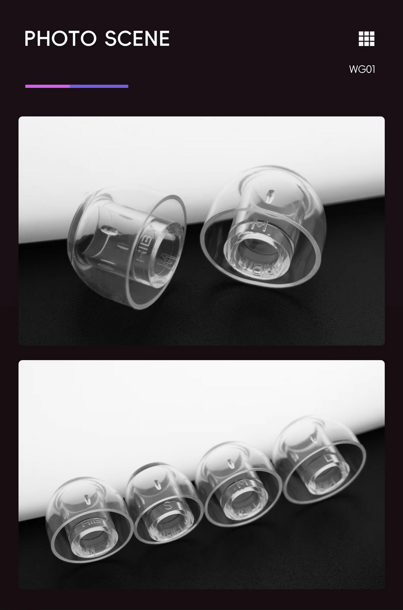 [PreOrder] HiBy WG01 จุกหูฟังซิลิโคนเหลว แยกเสียงได้ดี โปร่งใสสูง เป็นมิตรกับผิว จำนวน 3 คู่ S/M/L