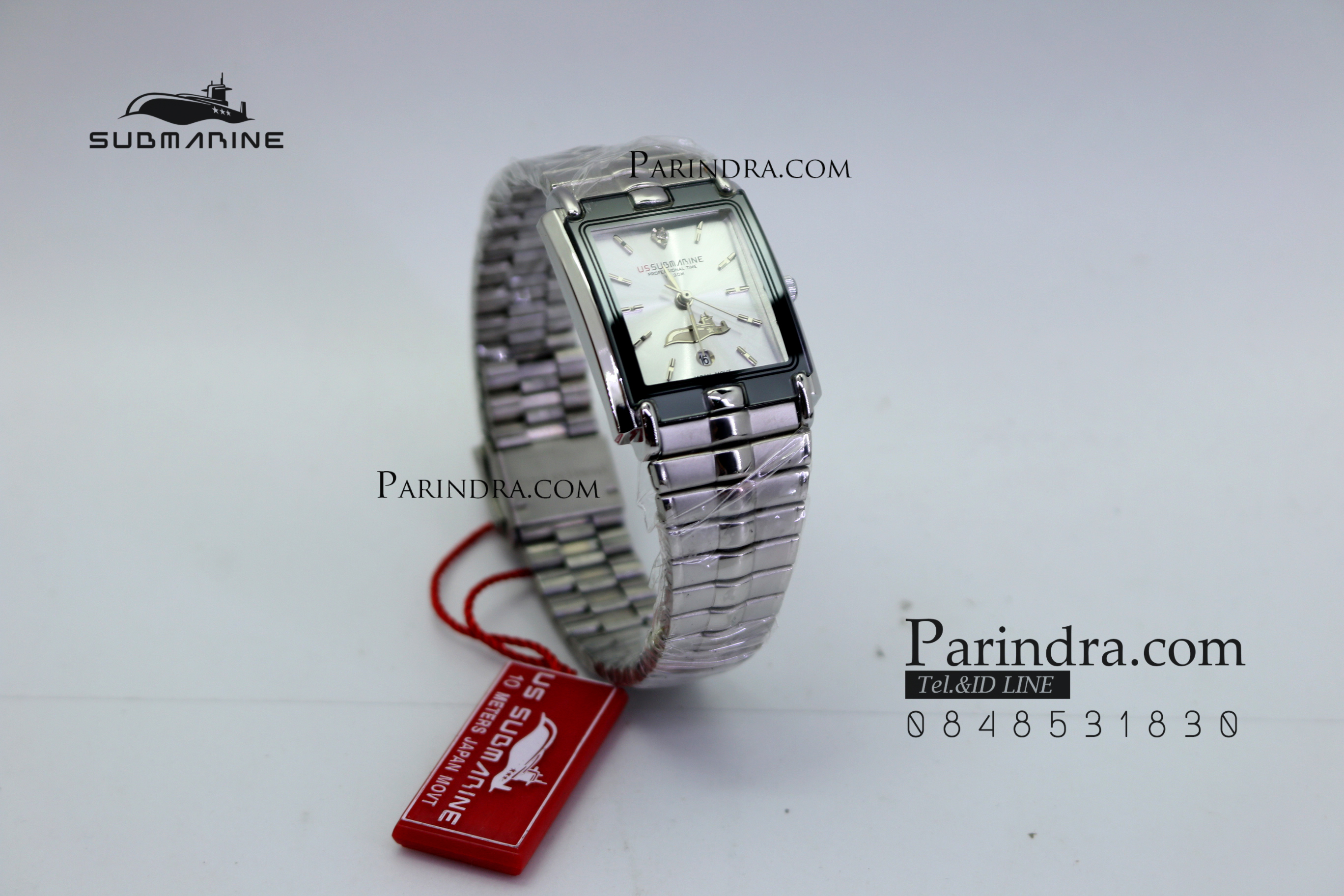 นาฬิกา U.S. submarine รุ่น SUB1014M เรือนใหญ่ สายสแตนเลสสีเงินล้วน เรือนใหญ่